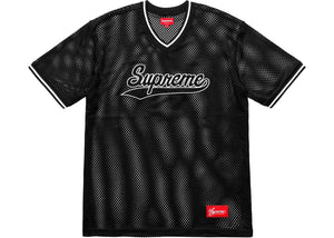 Supreme Mesh Baseball Top Black