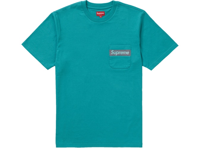 Mesh Stripe Pocket Tee (Teal)