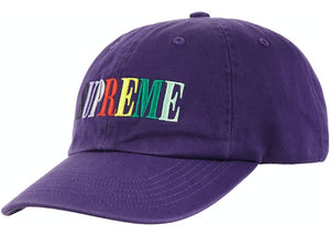 Supreme Multi Color Logo 6-Panel Purple