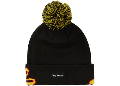 Supreme New Era Script Cuff Beanie Black