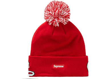 Supreme New Era Script Cuff Beanie Red