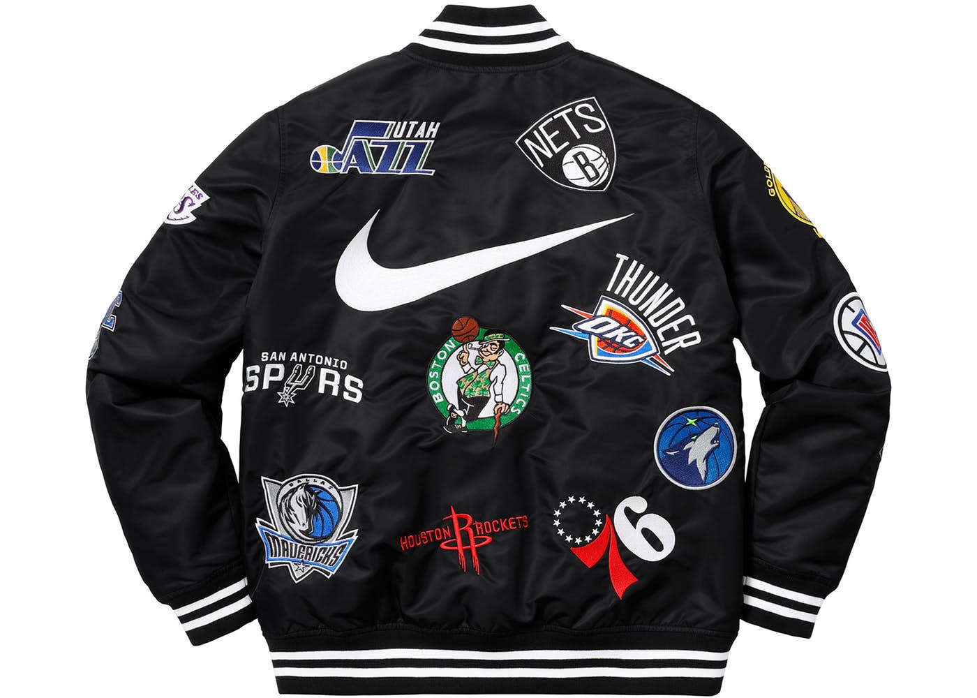 Supreme x Nike x NBA Teams Warm Up Jacket 'Black' | Men's Size L