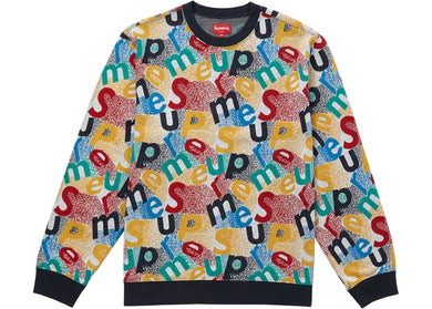 Supreme Scatter Text Crewneck Navy