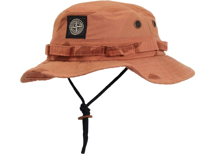 Supreme®️/Stone Island Camo Boonie (Orange)