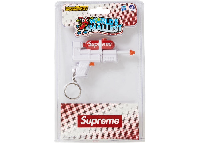 Supreme Super Soaker 50 Water Blaster White keychain