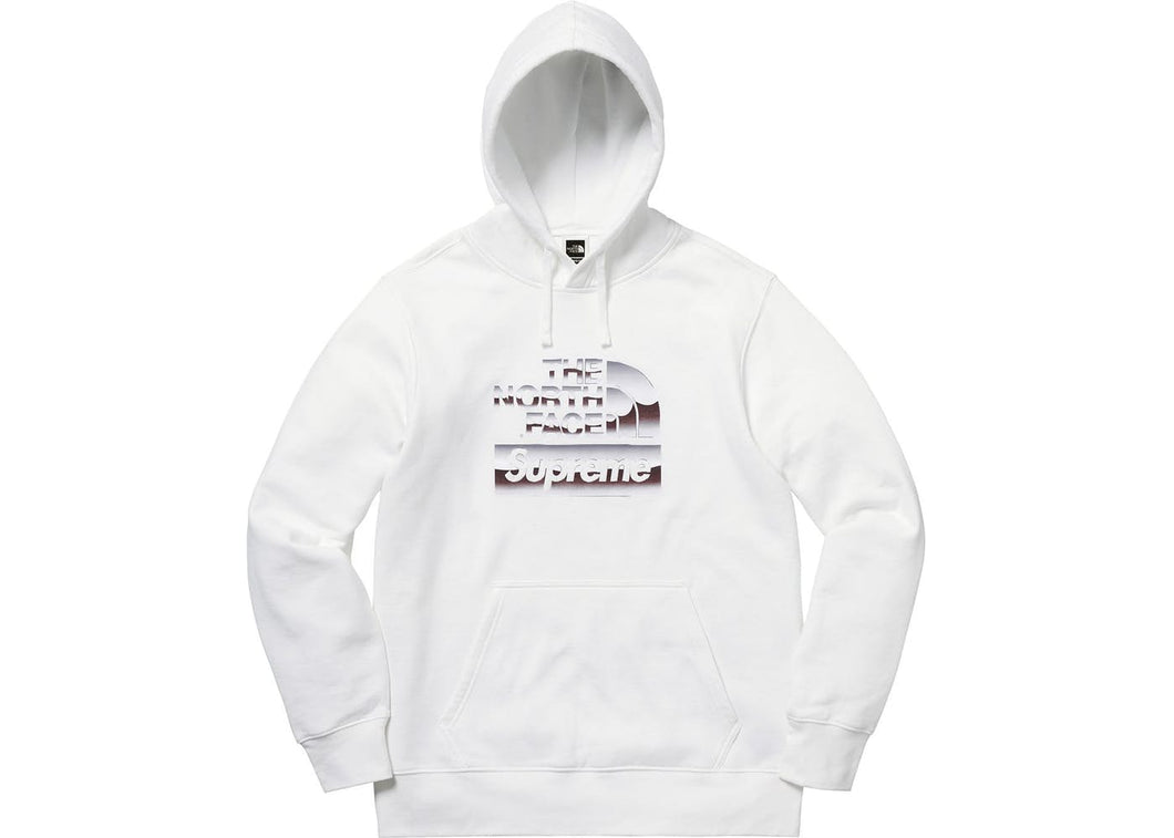 Supreme The North Face Metallic Logo Hooded Sweatshirt White BASEMENT HK