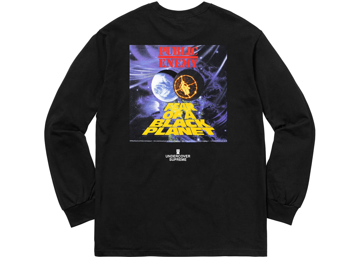 新作 Supreme UNDERCOVER Public Enemy Counterattack L/S Tee黒 Supreme UNDERCOVER/Public Enemy Counterattack L/S Tee Black