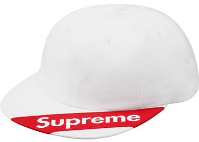 Supreme Visor Label 6-Panel White