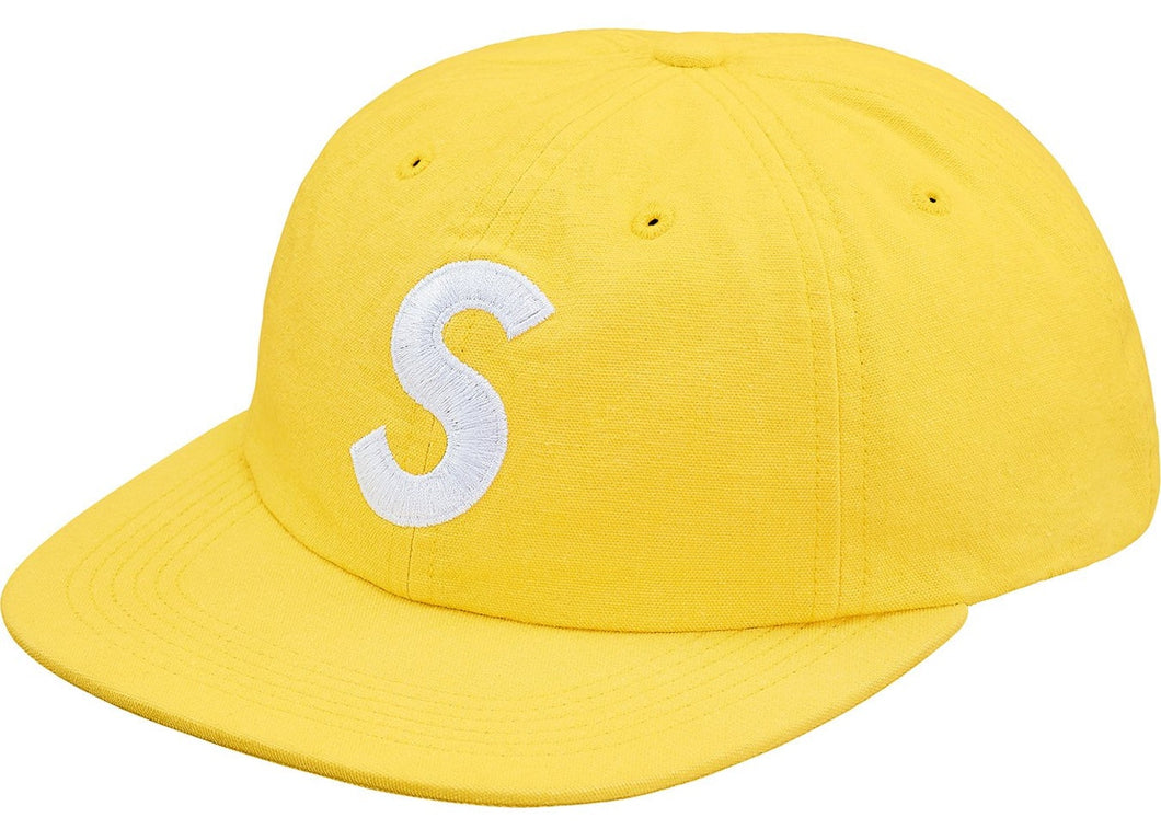 Supreme Washed Chambray S Logo 6-Panel Yellow