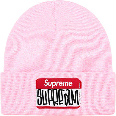 Supreme Gonz Nametag Beanie Pink