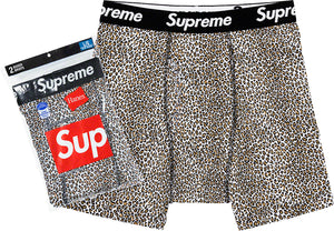 Supreme®️/Hanes®️ Leopard Boxer Beiefs (2 Pack)