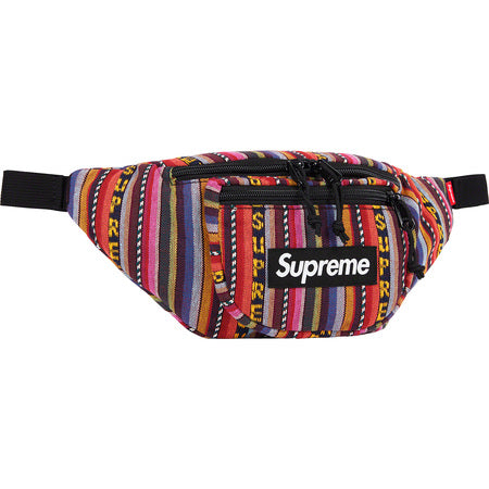 Supreme Woven Stripe Waist Bag Multicolor