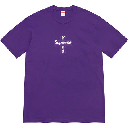 Supreme Cross Box Logo Tee purple