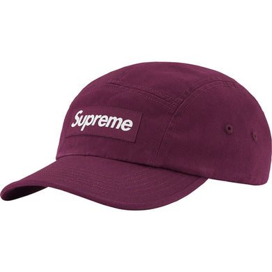 Supreme Washed Chino Twill Camp Cap Purple FW22