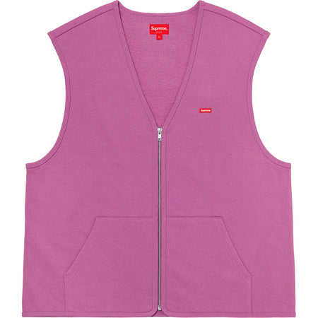 Supreme Zip Up Sweat Vest Purple