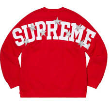 Supreme Stars Logo Crewneck Red