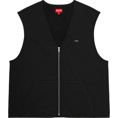 Supreme Zip Up Sweat Vest Black