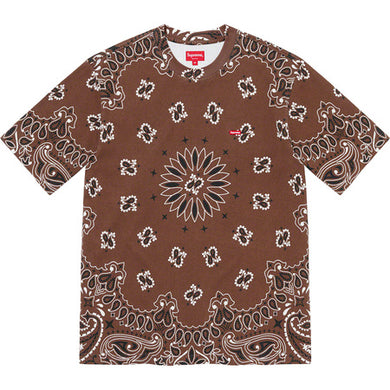 Supreme Small Box Tee Brown Bandana