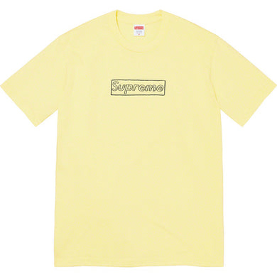 Supreme Kaws Chalk Logo Tee Yellow