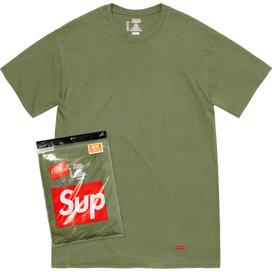 Supreme Hanes Tagless Tees (2 Pack) Olive