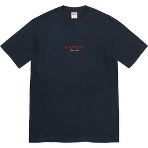 Supreme Classic Logo Tee Navy 2022