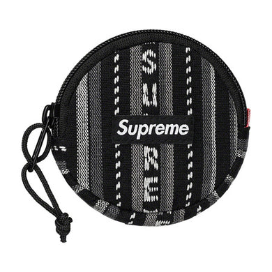 Supreme Woven Stripe Coin Pouch Black