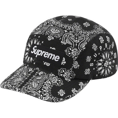 Supreme Bandana Camp Cap Black